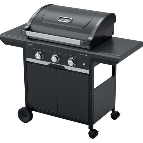 BBQ GAZ SELECT 3 LX PLUS - Grille fonte + plancha fonte émaillée
