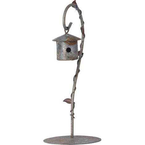 Miniatur-Vogelhausmodell im Maßstab 1:12 bis 1:6 aus Aluminium mit Antik-Finish, simuliert die Puppenhausdekoration (1/5)
