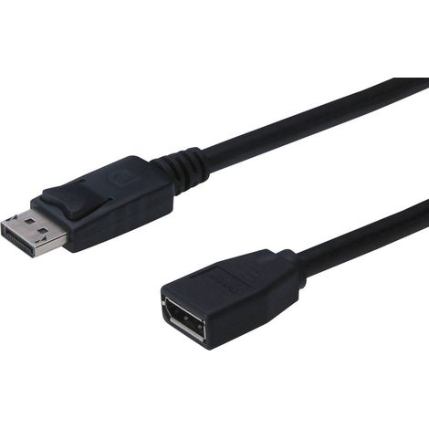 Rallonge Digitus [1x DisplayPort mâle - 1x DisplayPort femelle] 2.00 m noir R02343 (1/4)