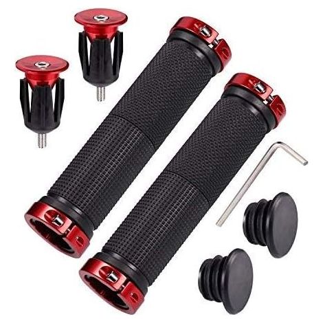 Lenkergriffe – TPR – Rutschfest – Doppelte Aluminium-Verriegelung – Für Mountainbikes, BMX-Räder, Roller, Falträder – 130 mm – 2er-Pack (1/5)