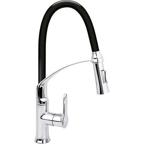 Küchenarmatur Flexible 2, schwarz, Wasserhahn, Spültischarmatur, Mischbatterie (1/5)
