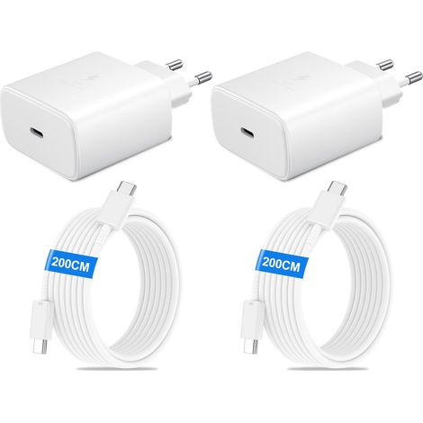 45W USB C Chargeur Adaptateur,pour: Ultra S25/S24/S23/S22/S21/S20/+/Note 20/10/9/8/A73/A53/A54/A56/S10/S9,17/16/15/Pro/Pro Max/Plus,iPad,Moto,Chargeur Rapide,et 2M Câble (1/5)
