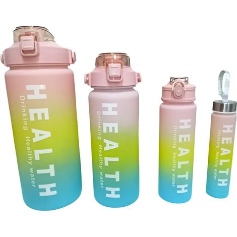 4 borracce Modulari in policarbonato matrioska impilabili di bottiglie per bevande acqua succo di frutta Sport Viaggi Ufficio da 300 ml a 3LT (1/4)