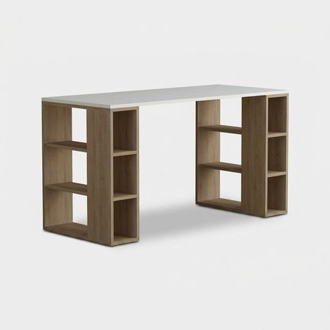 Moderne Schreibtisch mit integriertem Bücherregal Colmar