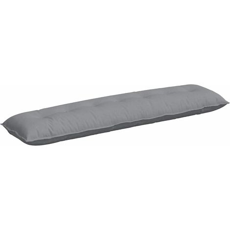 Back Pillow Light Grey 200 x 19 x 50 cm Fabric vidaXL