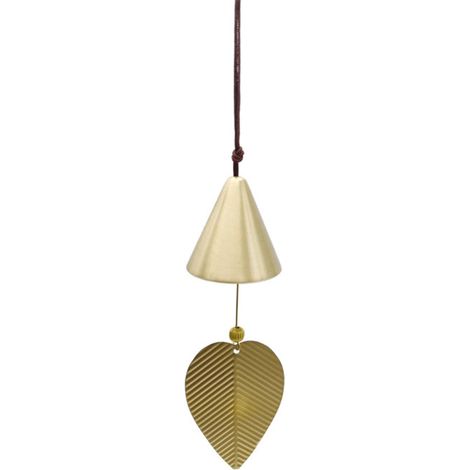 Clochette Suspendue - Fonte Métallique Dorée - Pour Fenêtre Porte Jardin Intérieur Voiture - Décoration Feng Shui - Lot de 1 (1/5)