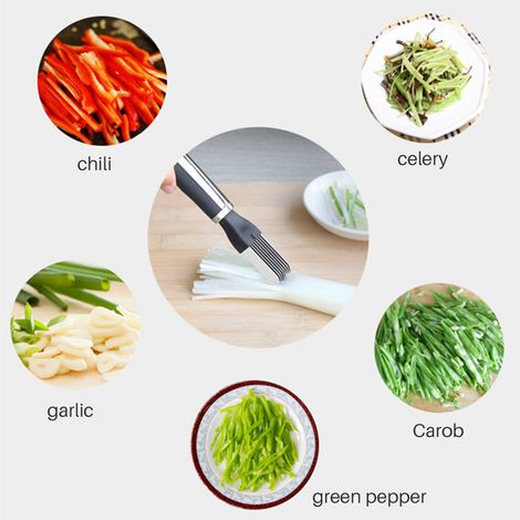 Hachoir Manuel en Acier Inoxydable pour Légumes, Coupe-Oignon Pratique et Robuste (1/5)