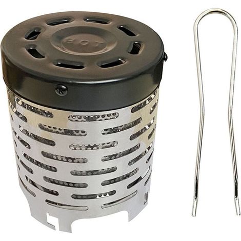 Réchauffeur de camping - Mini réchaud pliant extérieur portable Chauffage en métal Couverture de gaz Accessoires de randonnée de camping Équipement chaud pour la randonnée en camping en plein air (1/4)