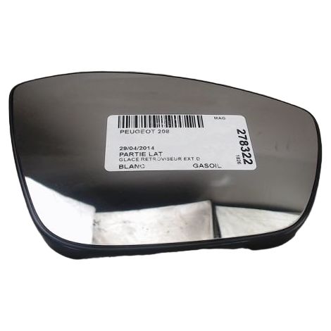 [PRODUIT D'OCCASION] Glace Retroviseur Exterieur D PEUGEOT 208 ♻️ Ref Oe. 1607512280 - Garantie à vie (1/3)