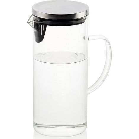 1,5 l Glaskrug mit Metalldeckel 17 x 9,5 x 22,5 cm MS70098 Andrea House (1/4)