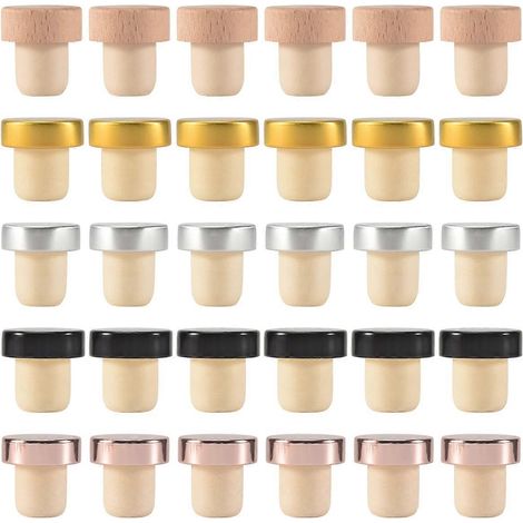 Lot de 30 bouchons de vin en forme de T, bouchons de dégustation réutilisables pour bouteilles en verre-AquaForge (1/5)