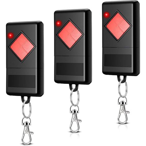Lot de 3 télécommandes d'ouverture de porte de garage 40,685 MHz pour Dicket MAHS40-01, MAHS40-04, 4 canaux (1/5)