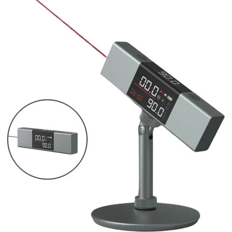 Rapporteur laser 2 en 1, mesure d'angle, niveau laser, règle, chargement USB-C, signal numérique laser avec support.-signle laser with holder (1/5)
