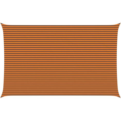 vidaXL Vela da ombra solare Arancione e Marrone 8 x 5 m