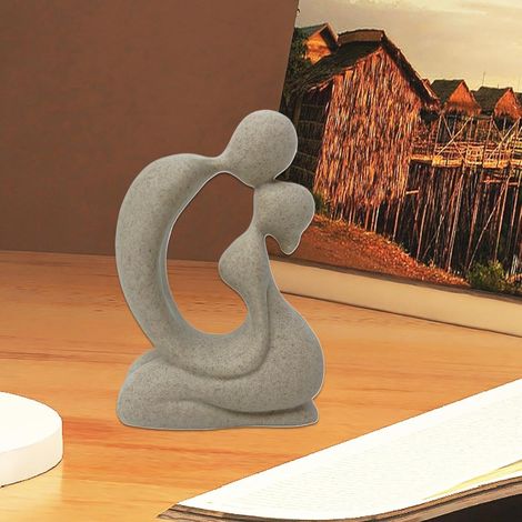 Figurine Couple - Statue Abstraite Couple en Résine Déco - Sculpture (1/4)