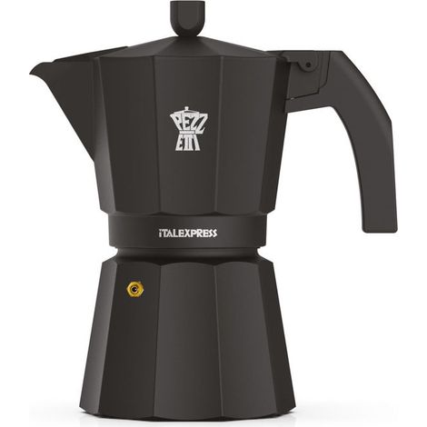 Caffettiera italiana - PEZZETTI - ITALEXPRESS - Alluminio - 3 tazze - Nero