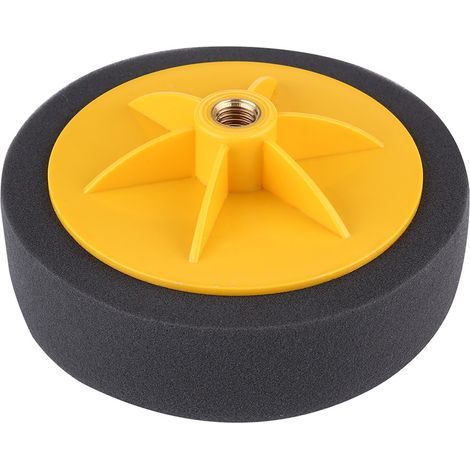 Lot de 3 Disques de Polissage en Éponge 15 cm pour Lustrage Auto, Patins Noirs pour Polisseuse (1/5)
