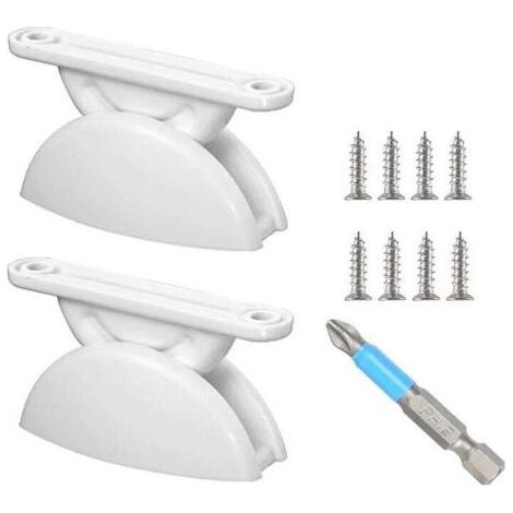 Caravane Retenue D'arrêt de Porte en Nylon. Bloc Porte Camping Car Extérieur. Butoirs de Porte Plastique avec Des Vis. Accessoires pour Camping-Car RV Cargo Remorque Armoires/Blanc (1/4)