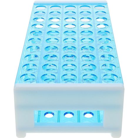 Organisateur de Tubes à Essai 50 Trous Diamètre 16mm en Ps, Support Multifonctionnel et Convivial pour Expériences Scientifiques en Laboratoire (1/5)