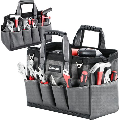 Borsa attrezzi 15 pollici, 18 tasche, nylon impermeabile nero (1/5)