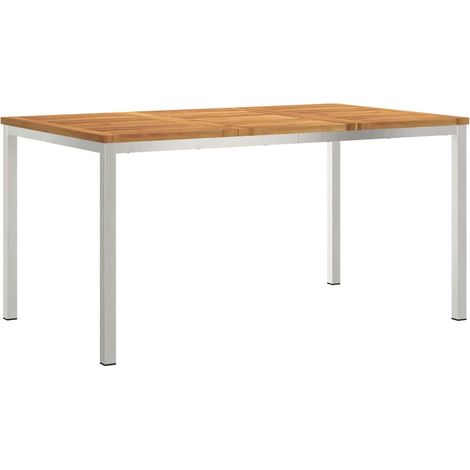 Tabledesalleàmangerd'extérieur,Table de jardin Marron 200x90x75cm Teck massif CFW73844 (1/5)