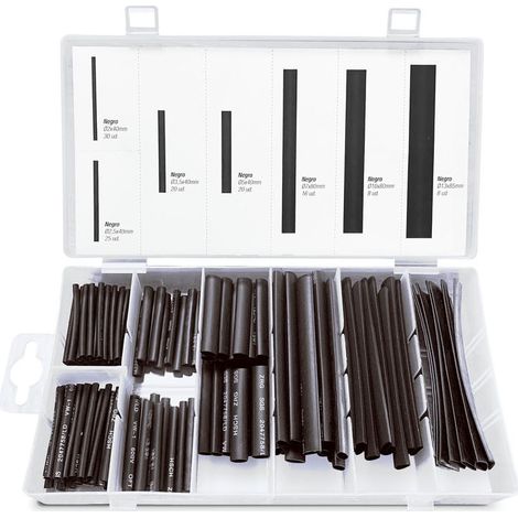 Set 127 fundas termorretráctiles onlex color negro