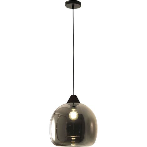 Suspension Maia En Métal Et Verre Soufflé Fumé Ø310 Mm E27 60 W Ip20 - Design Moderne Et Élégant Pour L'Éclairage Intérieur (1/3)