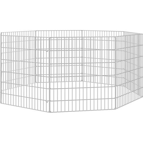 Maison Exclusive - Recinto animales corral 8 paneles hierro galva (1/5)