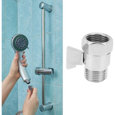 Vanne de Douche à Levier G1/2 pour Contrôle du Débit d'Eau, Robinet d'Arrêt Salle de Bain (1/5)