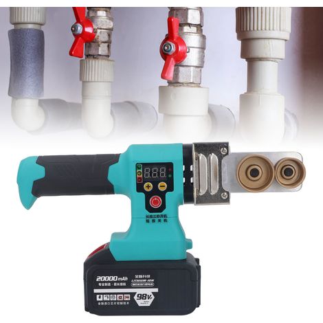Soudeuse à fusion à chaud pour batterie lithium-ion, soudeuse à fusion à chaud sans fil pour génie hydroélectrique, soudeuse à fusion à chaud pour tuyaux d'eau domestiques en PPR, norme européenne 110 (1/5)