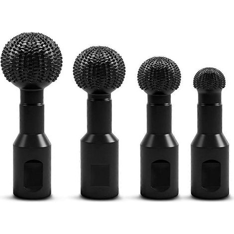 Jeu de 4 fraises sphériques améliorées, burin sphérique creux avec filetage 5/8-11 pour accessoires de meuleuse d'angle de 4 1/2 et 5 pouces - JBMEDIA (1/4)