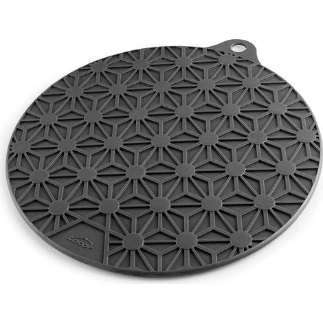 Grauer Magnetuntersetzer für hohe Temperaturen - 4 starke integrierte Magnete [20 cm]