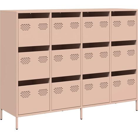 Maison La Vie - Buffet Salon Moderne - Meuble de rangement - rose 135x39x103,5 cm acier laminé à froid bu5001