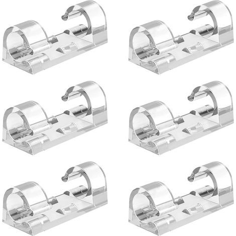 CSPARCV 80 Stück transparente Kabelmanagement-Kabelclips, selbstklebende Kabelclips, geeignet für die meisten Netzkabel, USB-Kabel, Audiokabel, Ladekabel, Kopfhörerkabel (1/5)