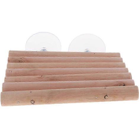 Schwimmender Schildkrötensteg und Sonnenplattform aus Holz für Reptilien – Nr. 1-L (1/5)