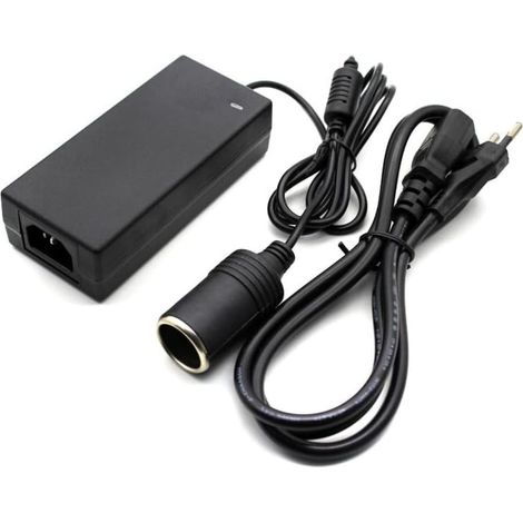 Adaptateur de cigarette - Prise de courant 220V à 12V - Adaptateur de buse automatique - Prise pour alimentation automatique 12V - Jusqu'à 60W (1/5)