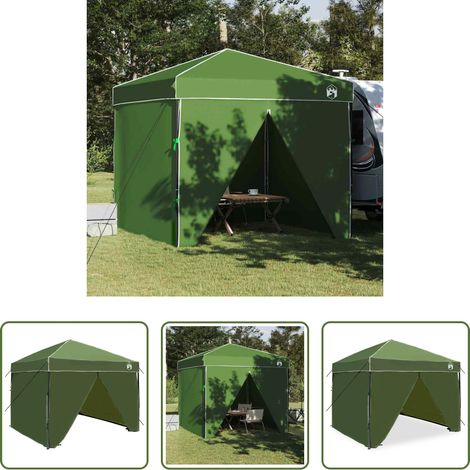 vidaXL Pop-up Pavillon - Pavillon-Zelt Grün 243 x 243 x 251 cm Stoff (1/5)