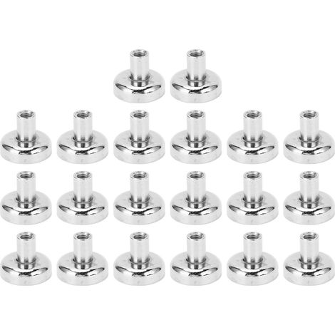 20 aimants ronds avec tige D16, revêtement triple couche en acier inoxydable NdFeB, force 5.5kg, pour bricolage et fixation (1/5)