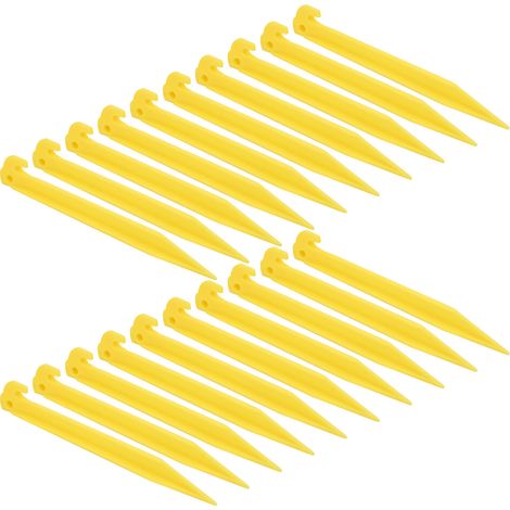 20 piquets de tente robustes 9 pouces pour auvent de camping, ancres de sol pour sable et terrain meuble