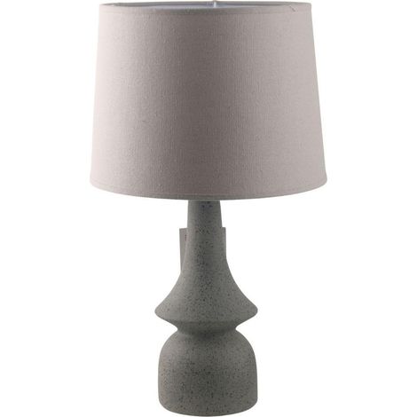 Lampada in ceramica grigia, 30H53 cm (1/2)