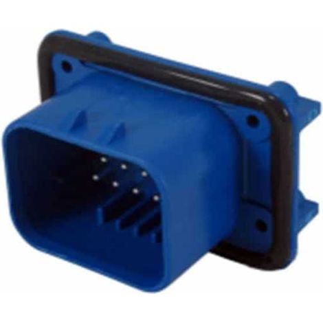 Connettore AmpSeal femmina 14 vie blu da circuito stampato 90°