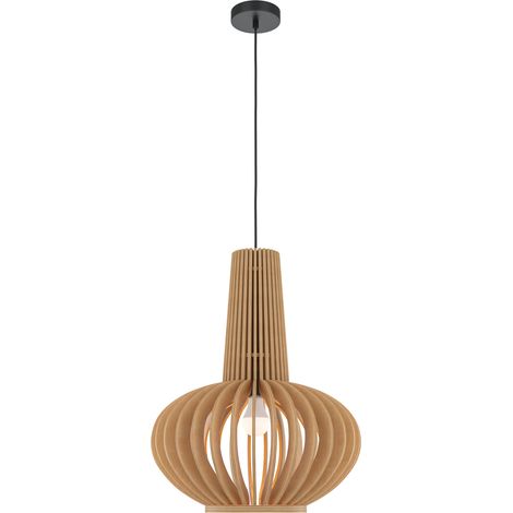 Lampada a sospensione Maytoni Roots nera legno Ø35 E27 40W (1/5)