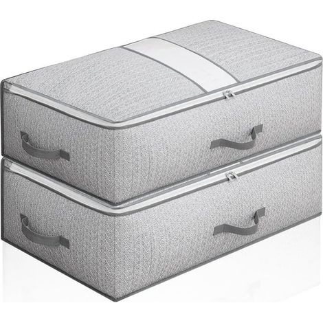 Sacchetti portaoggetti – tessuto non tessuto – 80 x 47 x 18 cm – grande capacità – manici rinforzati – resistenti all'umidità (1/4)