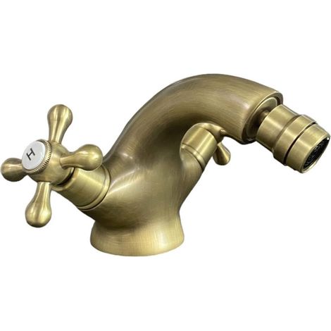 Robinet Mélangeur bidet vintage, retro vieux laiton