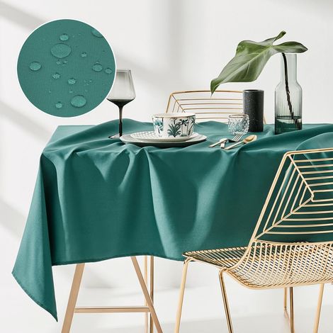 Nappe de Table 140 x 220 cm Vert Bouteille (1/5)