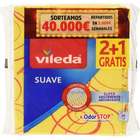 Panno Giallo Morbido 2+1 30% Microfibra 170812 Vileda (1/3)