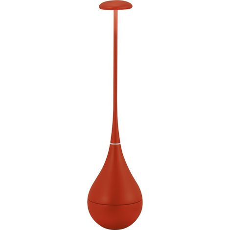 Zafferano Dondolina - Lampada da Tavolo Led Ricaricabile IP65, Senza Fili, Dimmer Touch - Design Italiano Colore Rosso