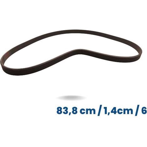 Cinghia di bilanciamento nera, 83,8 cm / 1,4 cm di larghezza (6 gobbe, 5 scanalature) (1/4)