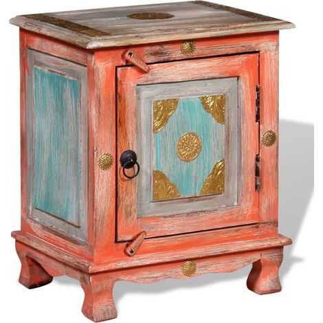 Maison Exclusive - Comodino in Legno Massello di Mango Arancione
