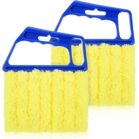 Chiffon De Nettoyage Pour Stores - Microfibre 7 Doigts - Pour Ventilateurs Climatisation - Lot De 2 (1/5)